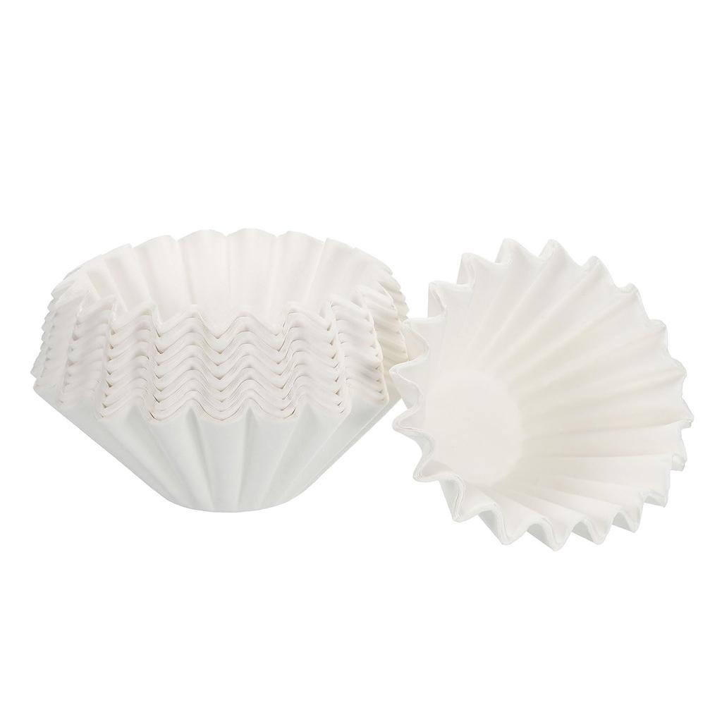 uxcell 2-4 Cup Basket-Shaped Coffee Filters, White, 50185mm, for Drip Coffee Makers, Cafes, Offices, and Home Use, Pack of 200