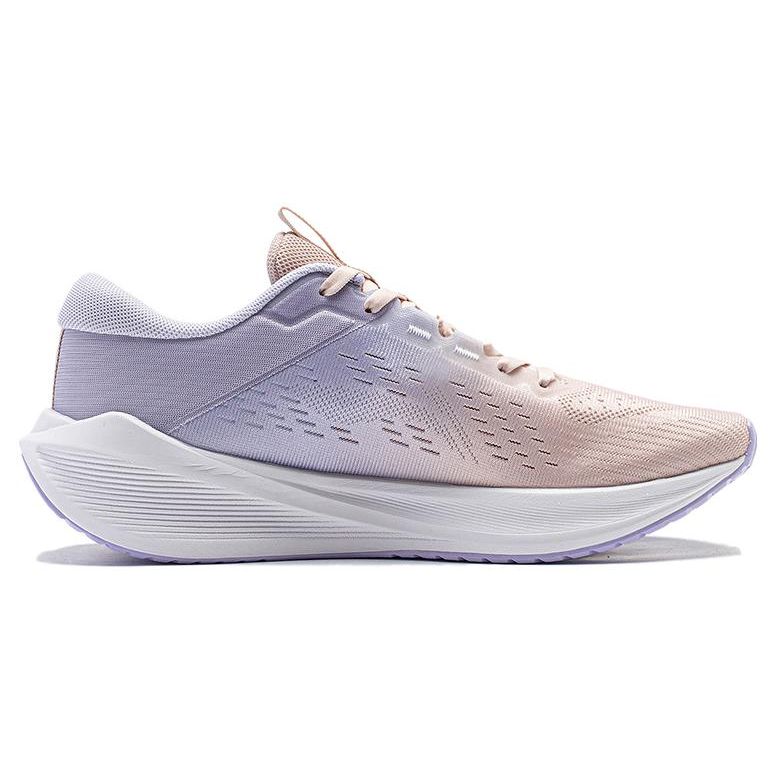 Li Ning Wu Shi Lite V2 Leichte Stoßdämpfung Rutschfest Abriebfest Rebound Low-Top Laufschuhe Damen Sneaker Silent-Purple ARST054-2