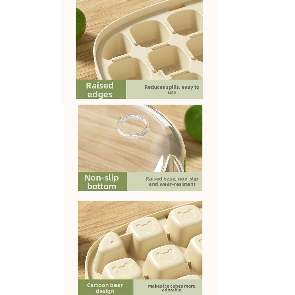 Large Capacity Press Ice Tray Food Grade Plastic Ice Storage Tray Ice Cube Mold  Ice Storage