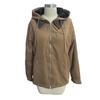 Men Sweatshirt Coat with Hooded Long Sleeve Multiple Pockets Zipper Placket Thickened Plush Lining Jacket