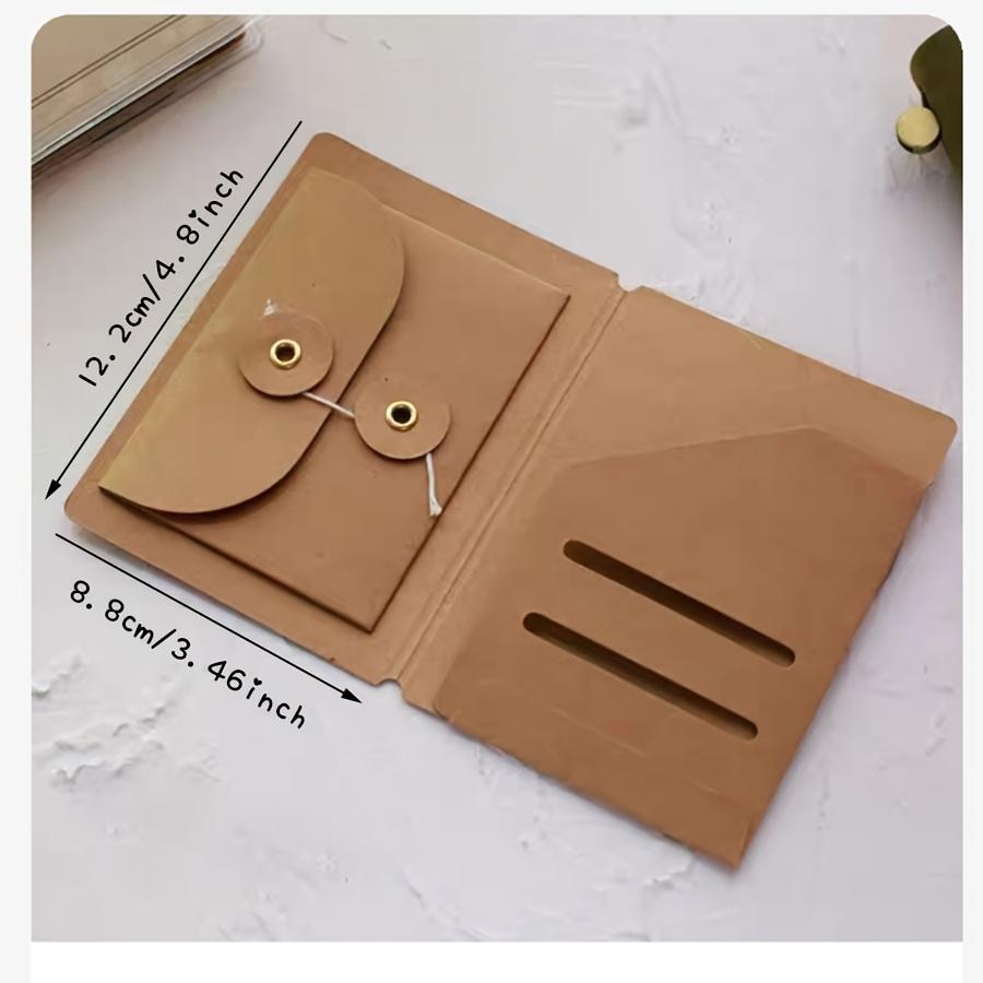 

[Storage & Organizer] Kraft Paper Standard/Passport Storage Envelope Bags, Kraft Small Card Organizer, Notebook Index Supplies, Traveler Organizer Passport