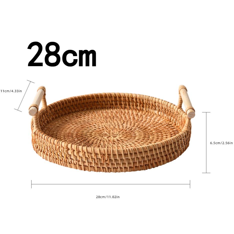 Einfaches und elegantes handgefertigtes gewebtes Rattan-Tablett Isolierunterlage Tablett | Isolierunterlage | Handgefertigter Aufbewahrungskorb