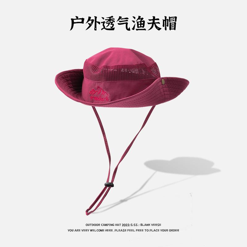 

Ковбойская шляпа в стиле вестерн, рыболовная шляпа с завязками, мужская и женская летняя солнцезащитная шляпа для отдыха, дышащая шляпа с большим карнизом для альпинизма, рыболовная шляпа