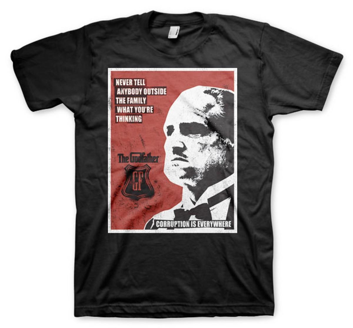 The Godfather Don Vito Corleone Corruption erkend T-shirt voor mannen XL