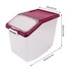 Rice Container Sealed Clear Rice Dispenser Flour Storage Bin with Cup For Holding Flour Kitchen Grain Dry Food Pet Food