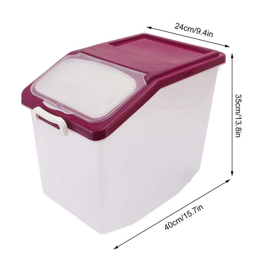 Rice Container Sealed Clear Rice Dispenser Flour Storage Bin with Cup For Holding Flour Kitchen Grain Dry Food Pet Food