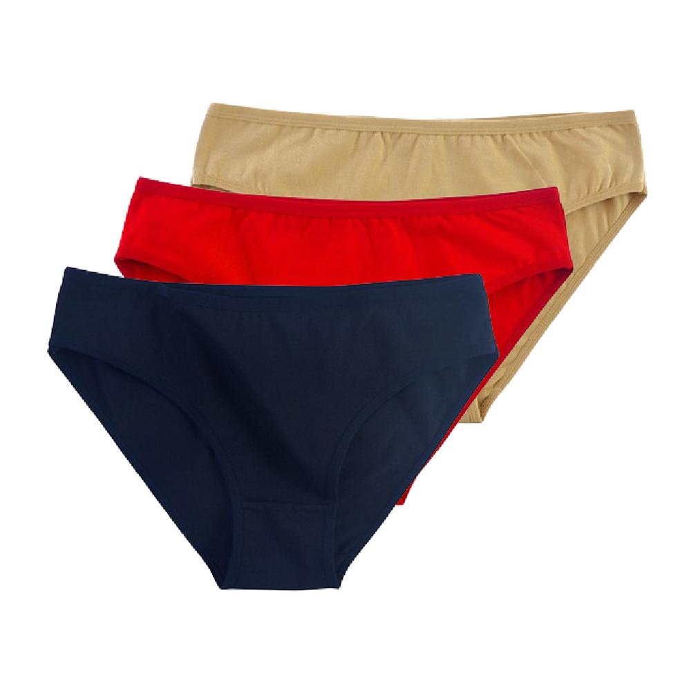 3 Piezas Ropa Interior para Mujer de Cintura Media Calzones Lencería Braguitas para Niñas Grandes Colores Lisos Calzoncillos
