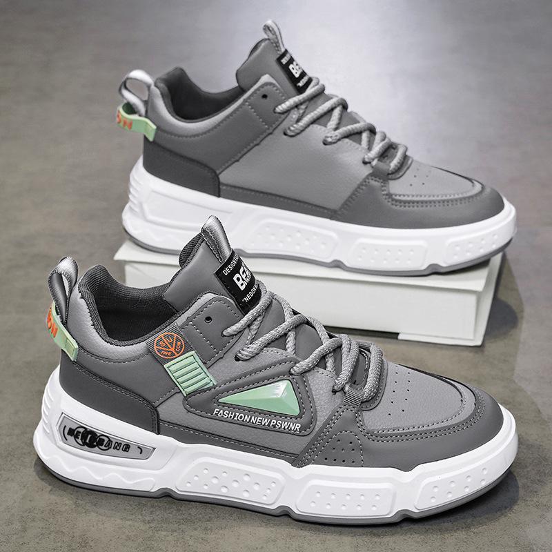High Top Men's Shoes New Summer Thick-soled Casual Board Shoes Trendy Versatile Non Slip Men's Basketball Sports Trendy Shoes