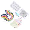 Paper Quilling Kit, 500 Quilling Strips, 8 Designs, Grid  , Flower Pattern, Tweezers, Slotted Pen,   Paper Craft Projects, 50