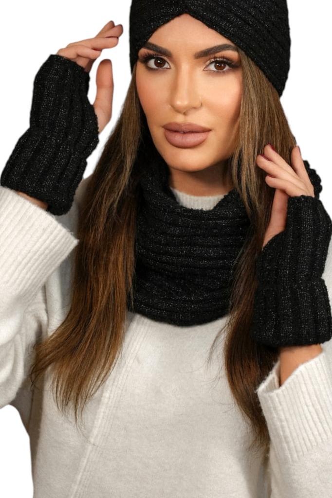 Fingerless Gloves Color Black Kameo-Boogi-Mittens