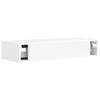 Wall Mounted Side Table High Gloss White 87.5 x 34.5 x 17 cm