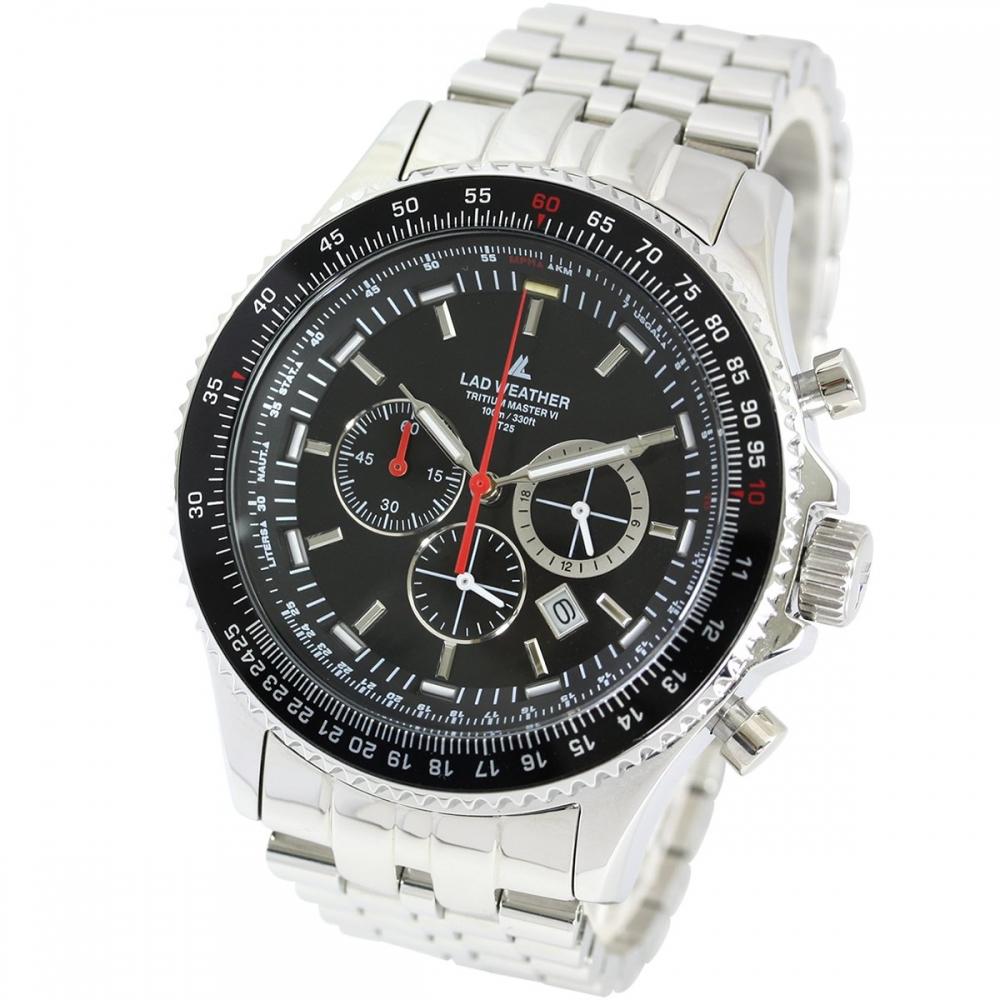 

[Rad Weather] Мужские часы Swiss Tritium Chronograph 100m Waterproof Pilot Watch (черный)
