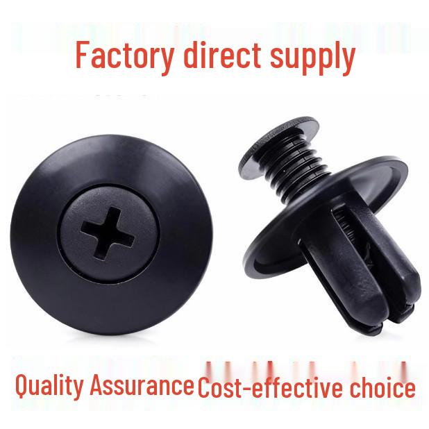 8mm Universal Car Plastic Expansion Rivet for Bumper, Mudguard, Fender, and Trunk 100 pcs чёрный