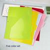 5 Pcs 3 Holes File Folders Document Bag Document Organizers Plastic Dividers Index Page Folders School Office Supplies