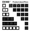 EIOMR A1 Series High-quality Plastic Panels Wall Switch EU French Electrical Outlets USB Type-C TV RJ45 Sensor Switch Module DIY