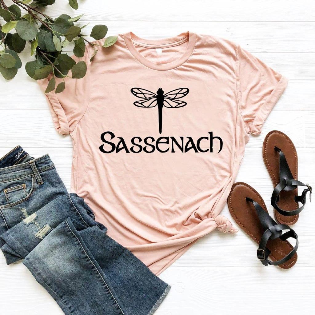 Sassenach Shirt Outlander Book Series T-Shirt Jamie Fraser Tee Tv Series Shirts Women Graphic Tees Short Sleeve Tshirt