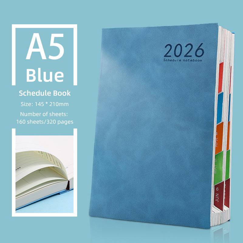 Agenda A5 Inglese Transfrontaliera: Taccuino Planner di Alto Valore con Logo Personalizzato Disponibile