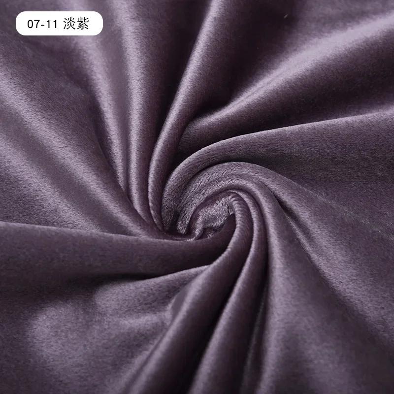 High Quality Thickend Velvet Fabric Soft By The Meter for Sofa Covers Pillowcases Curtain Sewing Velour Cloth Anti-wrinkle Blue