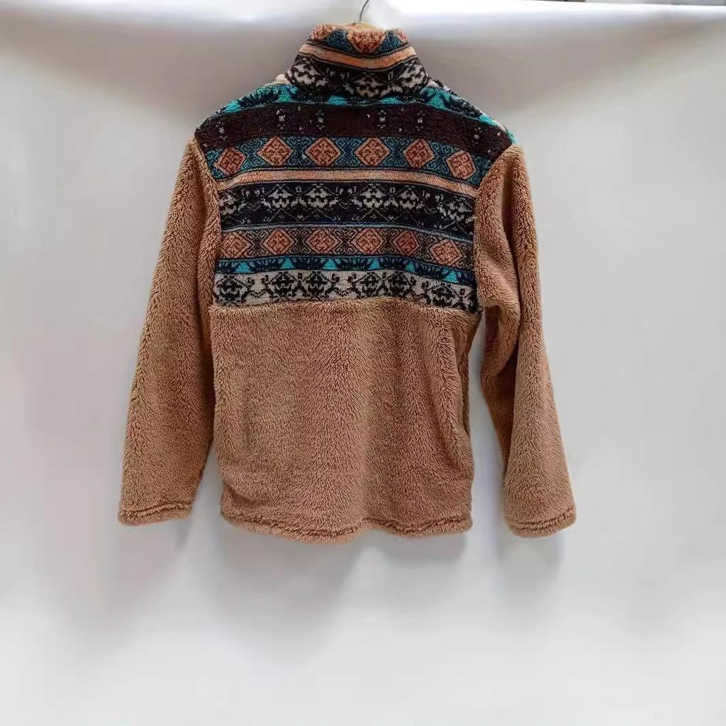 Nowy Jesienno-Zimowy Modny Pulower z Zamkiem Błyskawicznym Pluszowa Bluza z Kapturem dla Kobiet