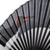 Kimono Fabric Fan and Fan Case Dyed Penguin 22cm [Stylish Iroha] Men's Fan, Set, Frame, Design, (Black)