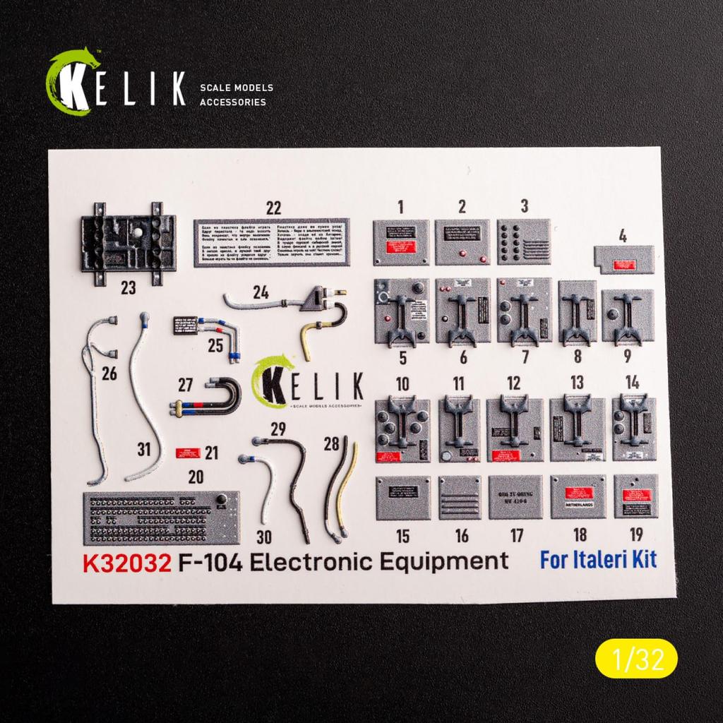 Reskit Interior 3D Decal Plastic Model Decal RSKK32032 1/32 F-104A/C (for Italeri) (Airplane)