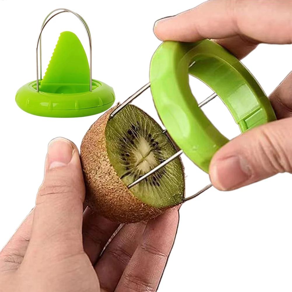 Kiwi Cutter with Easy Grip Handle Kiwi Tool Stainless Steel Kiwi Pitter for Fruit Soft Vegetable Professional Kitchen Gadget