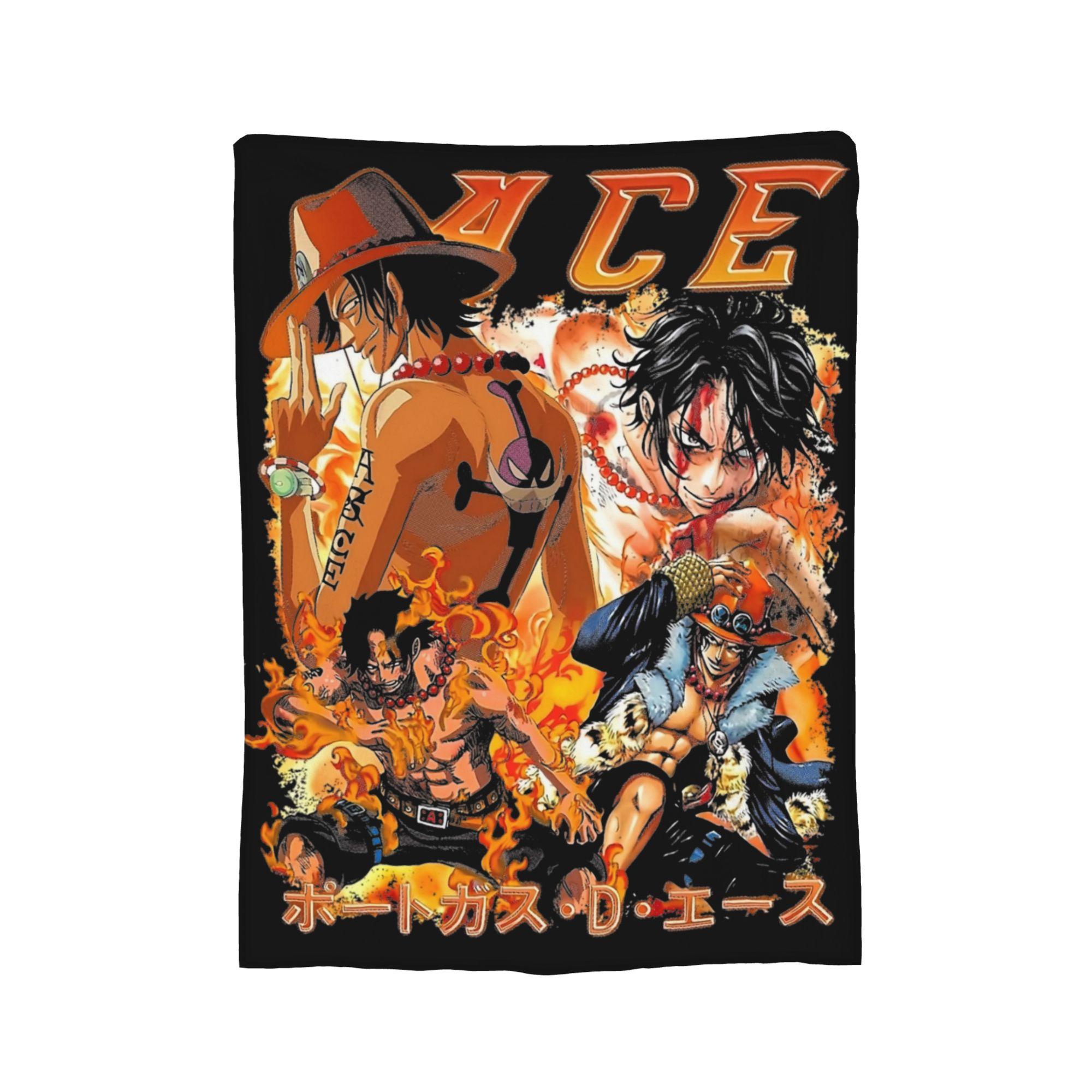 

Portgas D Ace O-Oned Manga P-Pieced Blankets Flannel Autumn/Winter Super Soft Throw Blankets for Bed Car Plush Thin Quilt 150x180cm