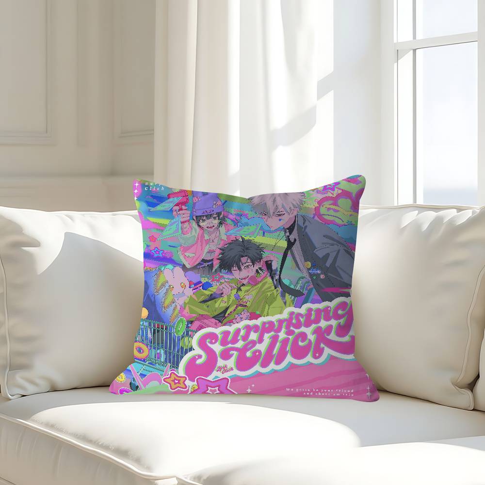 L-Link Anime ClickS Pillow Case Removable Washable Cushion Cover – All-Season Soft Linen