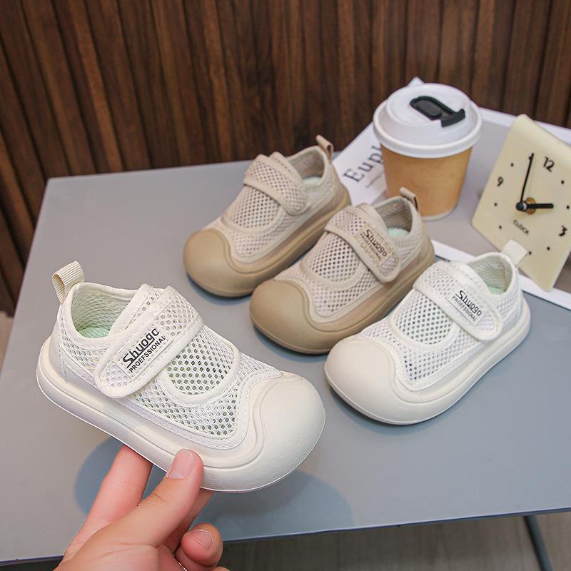 Baby shoes 2025 spring and summer new breathable baby toddler shoes for 1-3 years old children and girls soft-soled single-mesh shoes