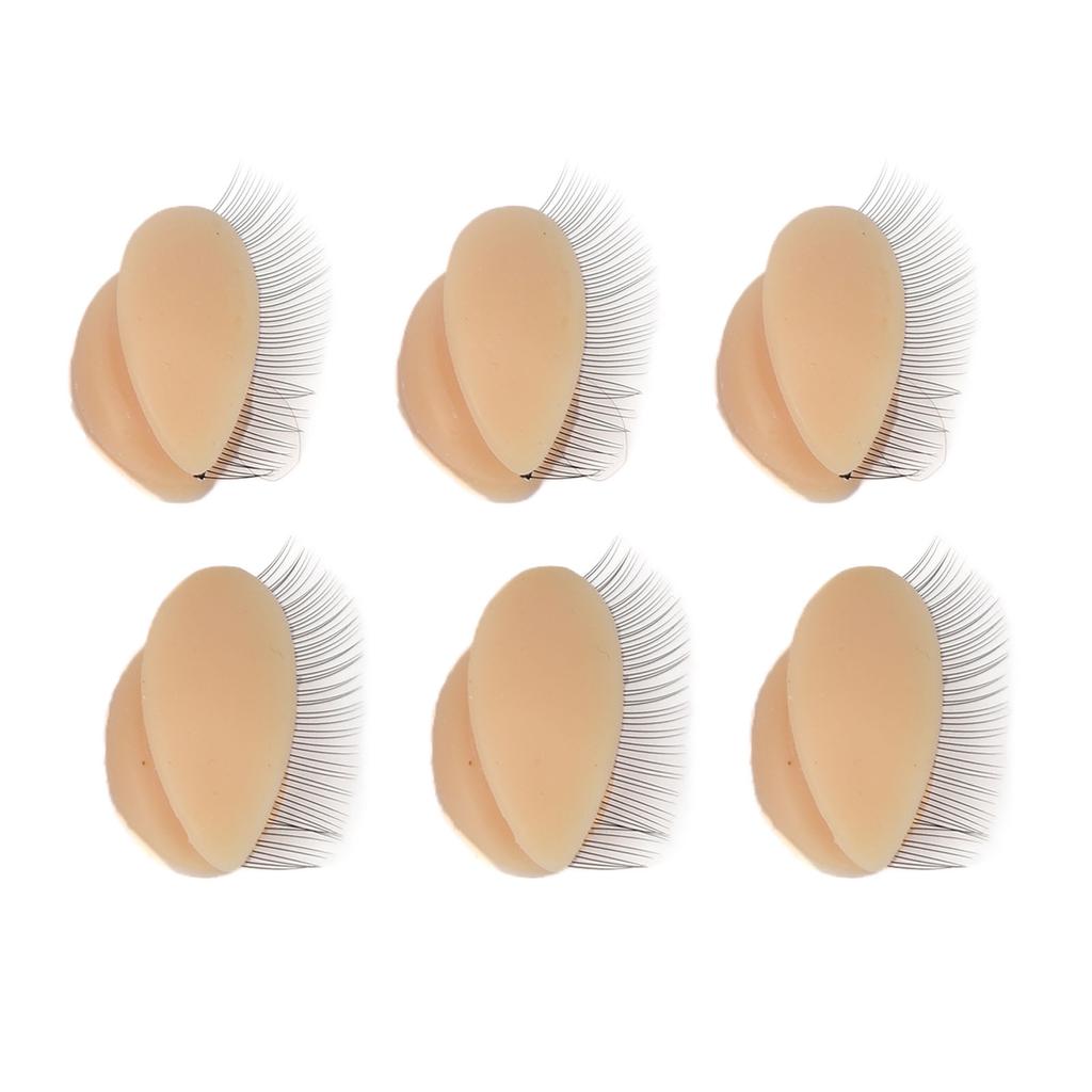 3 Pairs Replacement Eyelids for Mannequin Head Eyelash Extension Practice Removable Eyelids with