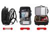 Men's Leather Business Travel Backpack with Laptop Compartment and Wet/Dry Separation