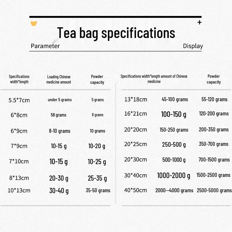 Disposable Non-Woven Tea and Spice Filter Bags
