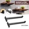 1pair Wall Mounted 2xShelf Bracket Heavy Duty Scaffold Board Floating Bracket Industrial Iron Support Table 20cm/25cm/30cm