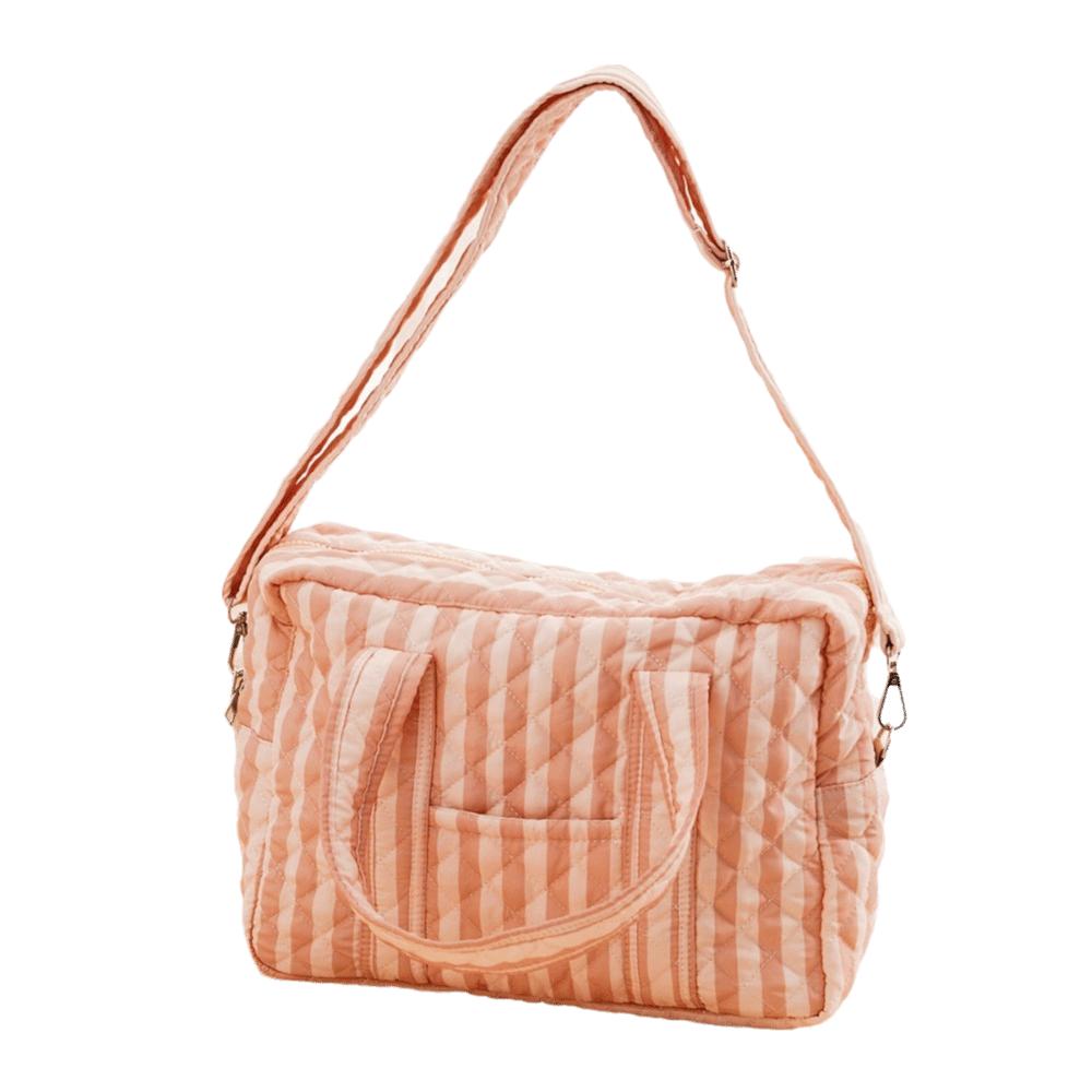 Quilted Baby Diaper Tote Bag Polyester Fabric Nappy Changing Bag Fashion Mummy Bag Mom