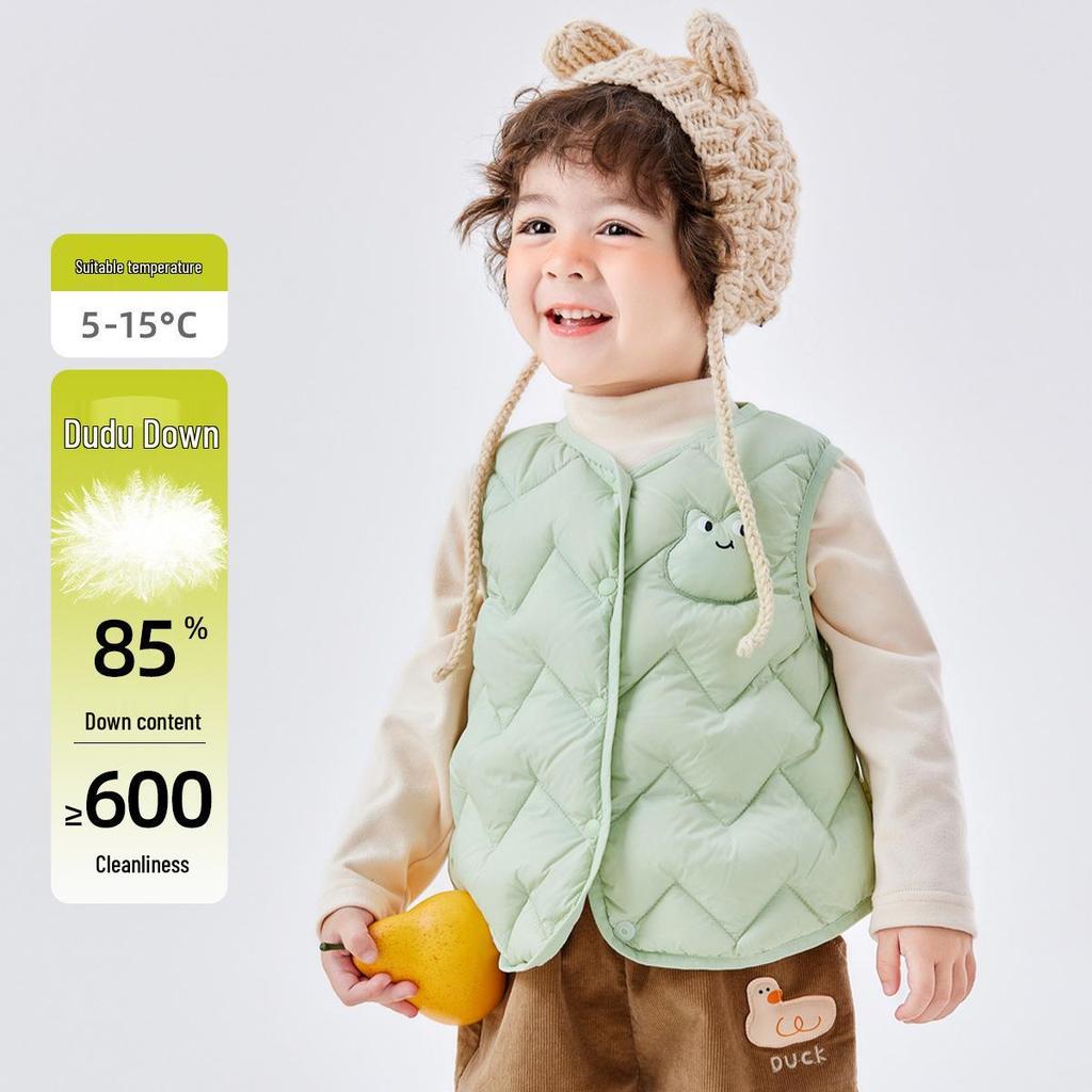 Dudu Home Infant Winter Duck Down Vest - Lightweight, Fashionable Boys' & Girls' Tops