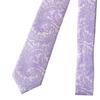 [D+Arts] Paisley Silk Necktie, Made in Japan, 3 Sizes (Narrow Tie, 6cm width x 146cm length, Lavender B)