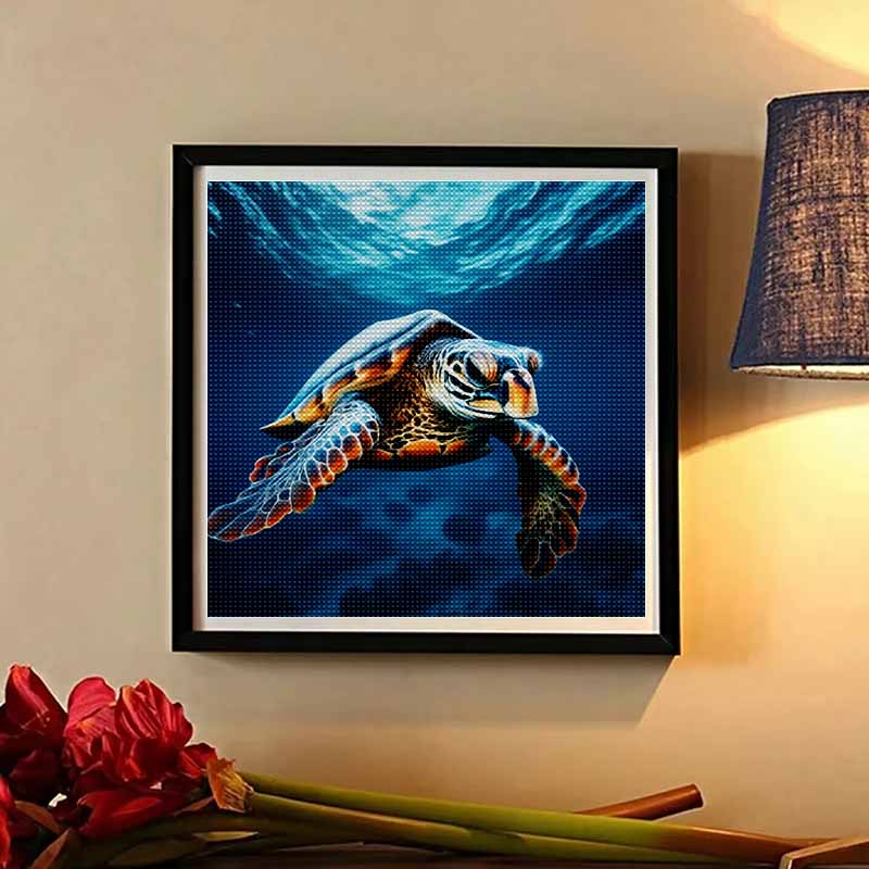 New Arrival 5D DIY Full Circle Diamond Painting "Turtle" Embroidery Cross Stitch Home Decor Gift