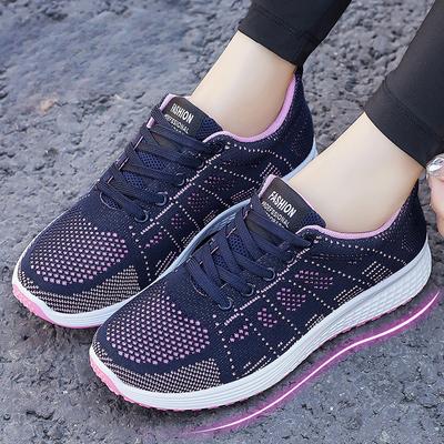 Mode 2024 Frühling Neue Damen Laufschuhe Stoff Atmungsaktives Obermaterial Weiche Sohle Freizeitschuhe Trendige Sportschuhe Damen