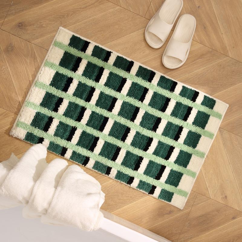 Floor Mat Bathroom Door Absorbent Quick Drying Foot Mat Toilet Bathroom Bathroom Carpet Bedroom Dopamine Imitation Cashmere Mat