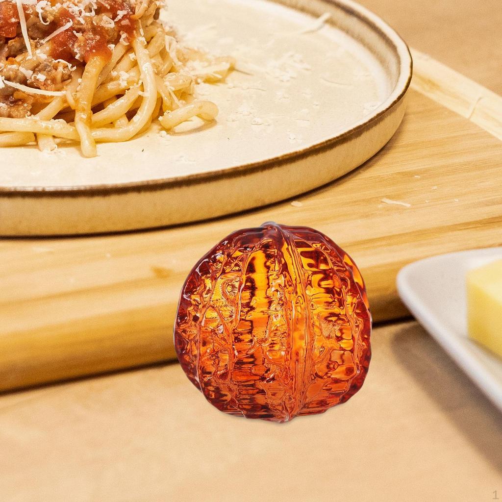 Glass Fruit Figurine Crystal Statue Paperweight Crafts Arts Cute Fruits Miniature Sculpture for