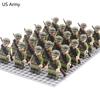 Seconde Guerre mondiale soldat militaire set de briques miniatures armée poupée humanoïde figurine d'action Corps des Marines jouet brique cadeau pièces de soldat