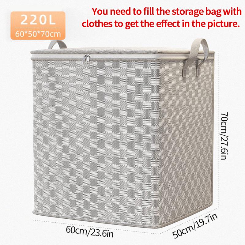 Foldable  Clothes Storage Bag Wardrobe Quilt Clothes Organizer  Non-woven Large Capacity Wardrobe Clothing Organizer Pouch