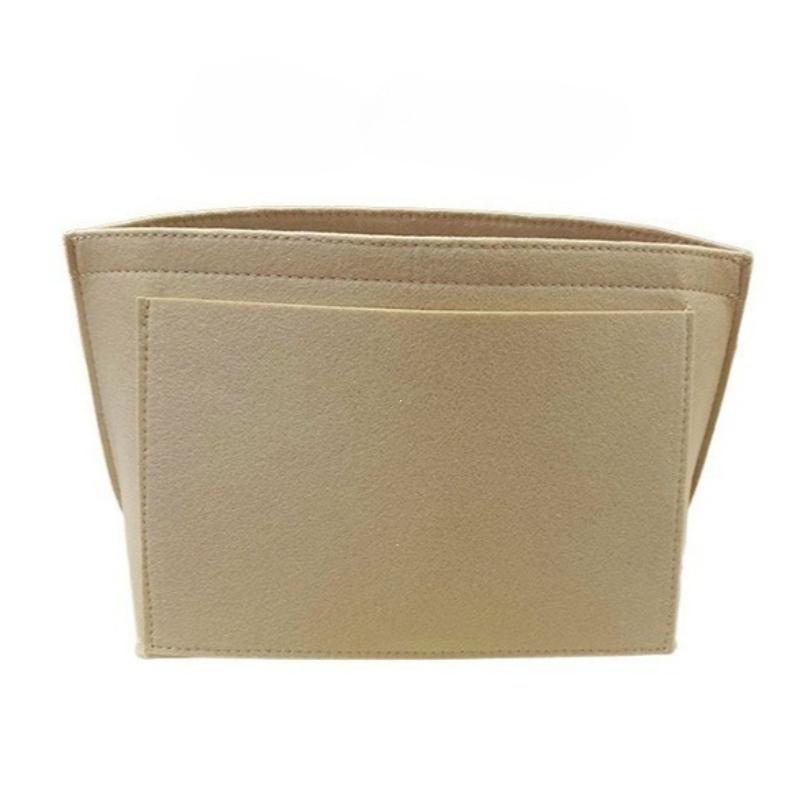 Felt Insert Bag Fits for Hand Liner Bag Felt Cloth Makeup Bag Support Travel Portable Insert Purse Organizer Large Cosmetic