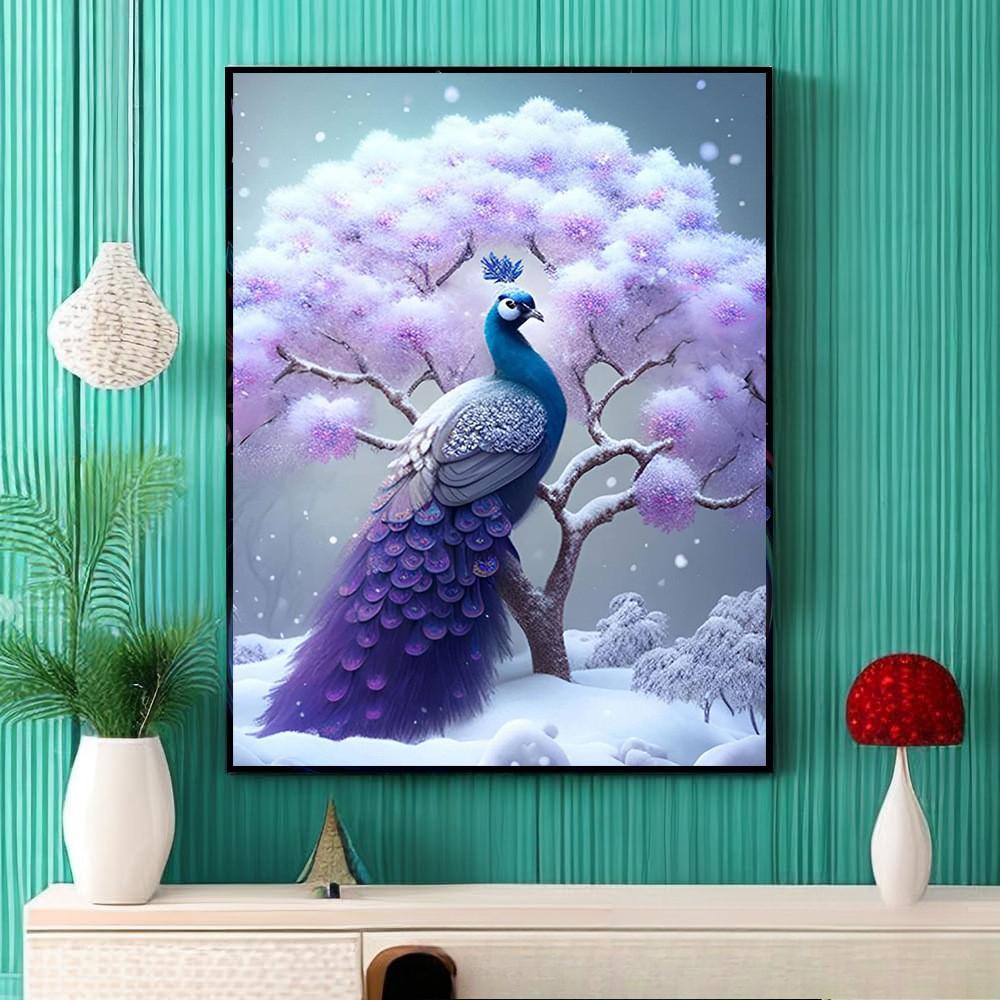 Peacock Diamond Painting Round Diamond Full Diamond Square Diamond Living Room Bedroom Decorative Painting