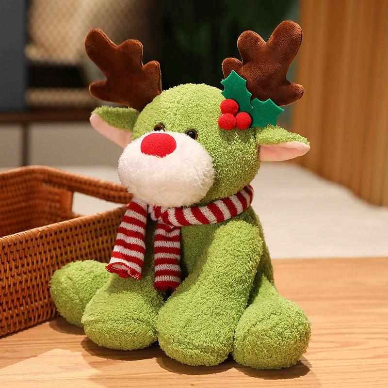 Toy Plush Reindeer Christmas Stuffed Doll Gift For Kids Decorations Bedroom