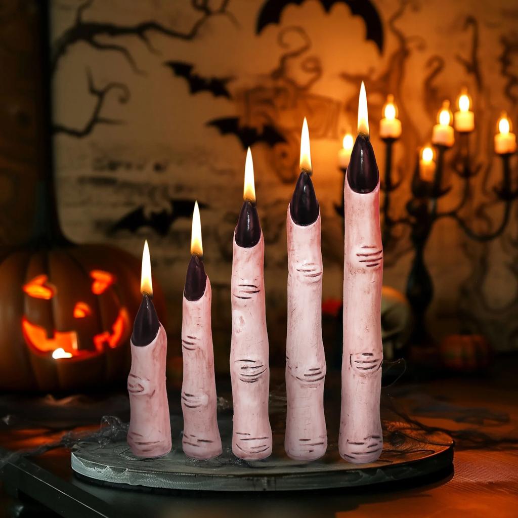 Halloween Party Decoration Zombie Hand Gory Bleeding Soy Wax Candle Skull Scented Spooky Halloween Decorative Candle