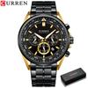 CURREN Luxury Wrist Watches for Men Stainless Steel Quartz Wristwatches with Chronograph Casual Sport Clock 8399 erkek kol saati