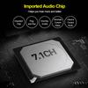 GS3 USB 2.0 External Sound Card Virtual 7.1 Channel Sound Card Adapter Plug and Play with Hdphone Microphone  s Volume Control   Mic Games Sound
