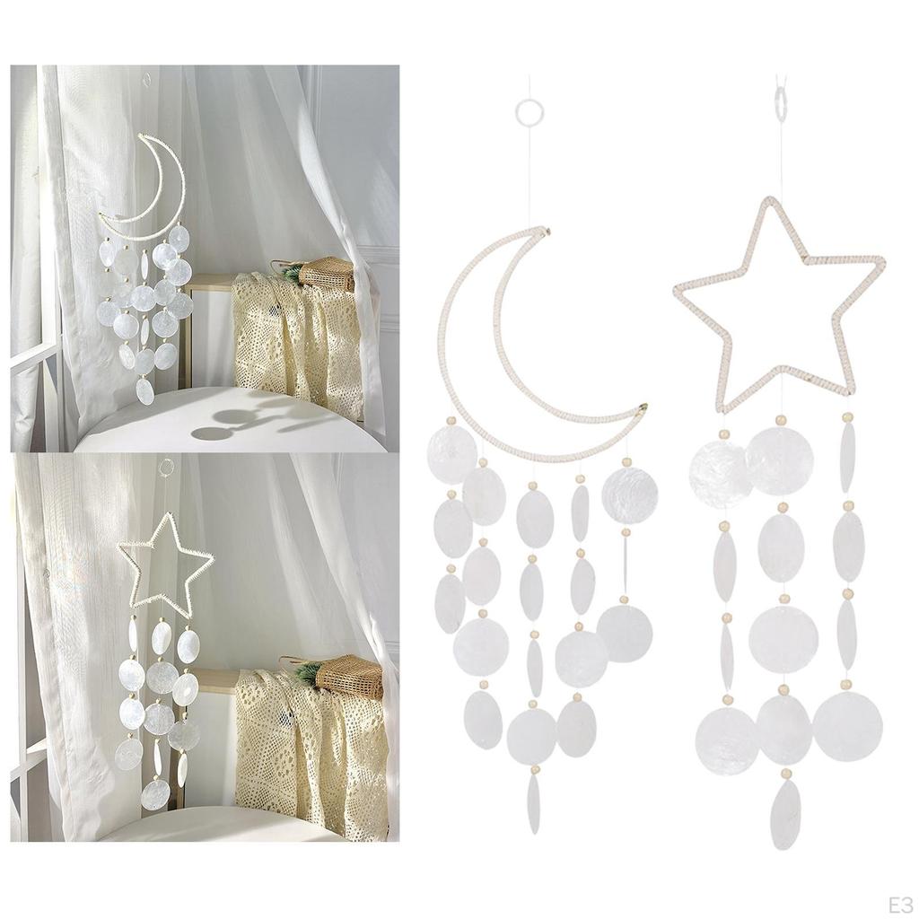Shell Wind Chimes Decorative Mobiles Hanging Chime for home and indoor Kids Bedroom Balcony