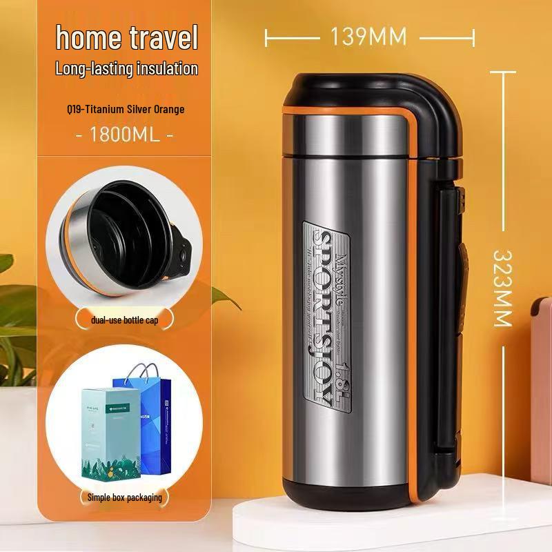 Wanxiang Q19 Portable Stainless Steel Vacuum Thermos - Large Capacity Insulated Travel Bottle Default